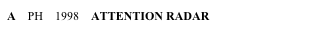 A    PH    1998    ATTENTION RADAR